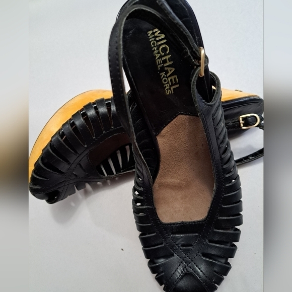 Michael Michael Kors Leather Strappy Platform Sandals Size 6.5" - Picture 10 of 14